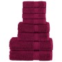 Juego de toallas premium SOLUND 8 unidades burdeos 600 gsm de , Toallas - Ref: Foro24-137539, Precio: 56,12 €, Descuento: %
