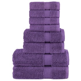 Juego de toallas premium SOLUND 8 unidades morado 600 gsm de , Toallas - Ref: Foro24-137545, Precio: 47,15 €, Descuento: %