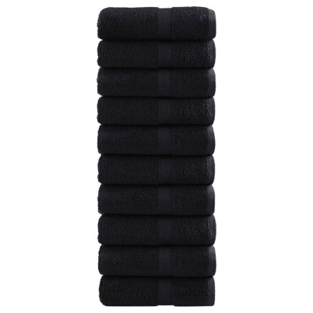 Toallas SOLUND 10 unidades negro 30x30 cm 600 gsm de , Toallas - Ref: Foro24-137421, Precio: 21,86 €, Descuento: %