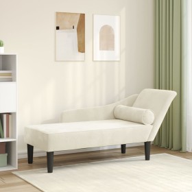 Sofá diván con cojines terciopelo crema de , Divanes - Ref: Foro24-4007595, Precio: 167,61 €, Descuento: %