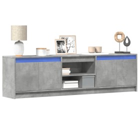 Mueble de TV LED madera ingeniería gris hormigón 180x34x50 cm von , TV-Möbel - Ref: Foro24-3307915, Preis: 155,68 €, Rabatt: %