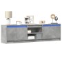 Mueble de TV LED madera ingeniería gris hormigón 180x34x50 cm de , Muebles TV - Ref: Foro24-3307915, Precio: 155,68 €, Descue...