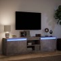 Mueble de TV LED madera ingeniería gris hormigón 180x34x50 cm de , Muebles TV - Ref: Foro24-3307915, Precio: 155,68 €, Descue...