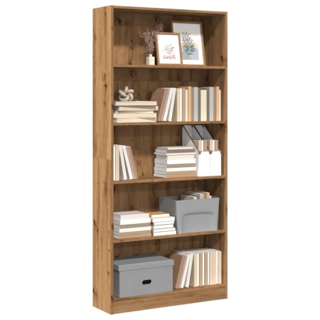 Estantería de madera de ingeniería roble artesanal 80x24x176 cm von , Bücherregale und Regale - Ref: Foro24-857861, Preis: 91...