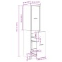 Armario botiquín madera ingeniería roble artisian 30x41x144,5cm | Foro24.es | Tu tienda online para hogar, jardín y más Foro24.es