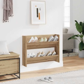 Zapatero de pared madera ingeniería roble artisan 80x18x60 cm von , Schuhregale und Schuhorganisatoren - Ref: Foro24-856543, ...