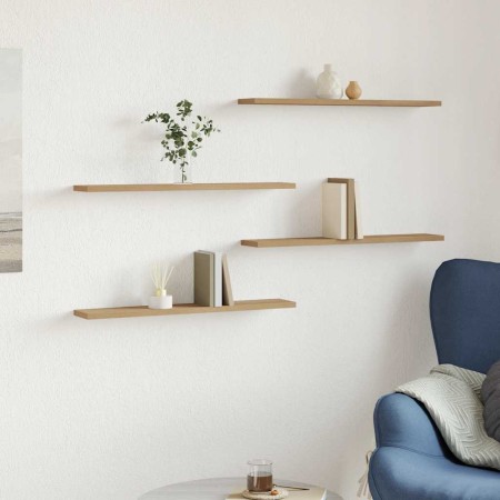 Estantes pared 4 ud madera ingeniería roble artisan 60x20x1,5cm by , Shelves - Ref: Foro24-856298, Price: 43,21 €, Discount: %
