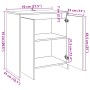 Aparador de madera de ingeniería roble artisan 70x41x75 cm by , Sideboards - Ref: Foro24-856777, Price: 88,66 €, Discount: %
