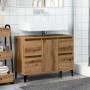 Mueble de lavabo madera ingeniería roble artisan 80x33x60 cm by , bathroom vanities - Ref: Foro24-857130, Price: 124,28 €, Di...