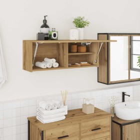 Mueble de pared baño madera ingeniería roble artisan 80x25x30cm von , Badezimmerwaschtische - Ref: Foro24-860084, Preis: 60,8...