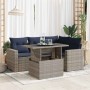 Set sofás jardín y cojines 5 pzas ratán sintético acacia gris by , Garden sets - Ref: Foro24-3326312, Price: 427,03 €, Discou...