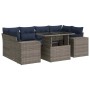 Set sofás jardín y cojines 7 pzas ratán sintético acacia gris by , Garden sets - Ref: Foro24-3326752, Price: 606,09 €, Discou...