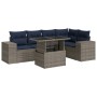 Set sofás jardín y cojines 6 pzas ratán sintético acacia negro | Foro24.es | Tu tienda online para hogar, jardín y más Foro24.es