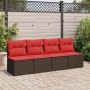 Set sofás jardín y cojines 2 pzas ratán sintético acacia marrón | Foro24.es | Tu tienda online para hogar, jardín y más Foro24.es