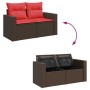 Set sofás jardín y cojines 9 pzas ratán sintético acacia negro by , Garden sets - Ref: Foro24-3327844, Price: 664,31 €, Disco...