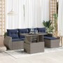 Set sofás jardín y cojines 6 pzas ratán sintético acacia gris | Foro24.es | Tu tienda online para hogar, jardín y más Foro24.es