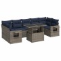 Set sofás jardín y cojines 8 pzas ratán sintético acacia negro by , Garden sets - Ref: Foro24-3326442, Price: 659,85 €, Disco...