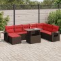 Set sofás jardín y cojines 9 pzas ratán sintético acacia negro | Foro24.es | Tu tienda online para hogar, jardín y más Foro24.es
