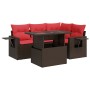 Set sofás jardín y cojines 5 pzas ratán sintético acacia gris by , Garden sets - Ref: Foro24-3326475, Price: 419,62 €, Discou...
