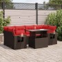 Set sofás jardín y cojines 7 pzas ratán sintético acacia gris by , Garden sets - Ref: Foro24-3326435, Price: 563,24 €, Discou...
