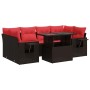 Set sofás jardín y cojines 7 pzas ratán sintético acacia gris by , Garden sets - Ref: Foro24-3326435, Price: 563,24 €, Discou...