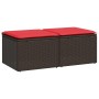 Set sofás jardín y cojines 2 pzas ratán sintético acacia marrón by , Garden sets - Ref: Foro24-3328667, Price: 97,83 €, Disco...
