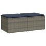 Set sofás jardín y cojines 2 pzas ratán sintético acacia gris von , Gartensets - Ref: Foro24-3328684, Preis: 118,99 €, Rabatt...