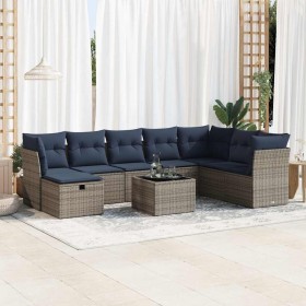 Set de sofás de jardín con cojines 9 pzas ratán sintético gris by , Garden sets - Ref: Foro24-3325347, Price: 650,96 €, Disco...