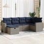 Set de muebles de jardín 6 pzas y cojines ratán sintético gris by , Garden sets - Ref: Foro24-3325387, Price: 451,02 €, Disco...