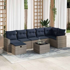 Set de sofás de jardín y cojines 8 piezas ratán sintético gris de , Conjuntos de jardín - Ref: Foro24-3325417, Precio: 568,82...
