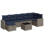 Set de sofás de jardín y cojines 8 piezas ratán sintético gris by , Garden sets - Ref: Foro24-3325417, Price: 568,82 €, Disco...
