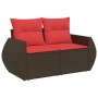 Juego de sofás de jardín 7 piezas con cojines ratán PE marrón by , Garden sets - Ref: Foro24-3325600, Price: 516,02 €, Discou...
