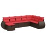 Set sofás de jardín 8 piezas y cojines ratán sintético marrón by , Garden sets - Ref: Foro24-3325640, Price: 598,55 €, Discou...