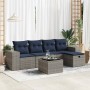 Set de muebles de jardín 6 pzas y cojines ratán sintético gris by , Garden sets - Ref: Foro24-3325677, Price: 429,25 €, Disco...