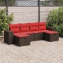 Set sofás de jardín 6 piezas y cojines ratán sintético marrón | Foro24.es | Tu tienda online para hogar, jardín y más Foro24.es