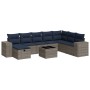 Set de sofás de jardín con cojines 9 pzas ratán sintético gris | Foro24.es | Tu tienda online para hogar, jardín y más Foro24.es