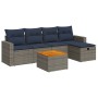 Set de muebles de jardín 6 pzas y cojines ratán sintético gris by , Garden sets - Ref: Foro24-3325785, Price: 401,61 €, Disco...