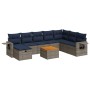 Set de sofás de jardín con cojines 9 pzas ratán sintético gris von , Gartensets - Ref: Foro24-3325834, Preis: 631,60 €, Rabat...