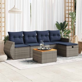 Comprar Set de muebles de jardín 6 pzas y cojines
