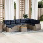 Set de sofás de jardín con cojines 9 pzas ratán sintético gris by , Garden sets - Ref: Foro24-3325862, Price: 648,87 €, Disco...