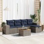 Set de muebles de jardín 6 pzas y cojines ratán sintético gris by , Garden sets - Ref: Foro24-3325869, Price: 424,70 €, Disco...