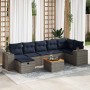 Set de sofás de jardín y cojines 8 piezas ratán sintético gris by , Garden sets - Ref: Foro24-3325883, Price: 588,11 €, Disco...