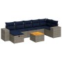 Set de sofás de jardín y cojines 8 piezas ratán sintético gris by , Garden sets - Ref: Foro24-3325883, Price: 588,11 €, Disco...