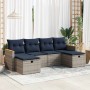Set de muebles de jardín 6 pzas y cojines ratán sintético gris by , Garden sets - Ref: Foro24-3325946, Price: 416,92 €, Disco...