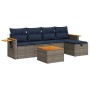 Set de muebles de jardín 6 pzas y cojines ratán sintético gris | Foro24.es | Tu tienda online para hogar, jardín y más Foro24.es