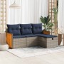 Set de sofás de jardín 4 pzas y cojines ratán sintético gris | Foro24.es | Tu tienda online para hogar, jardín y más Foro24.es