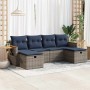 Set de muebles de jardín 6 pzas y cojines ratán sintético gris | Foro24.es | Tu tienda online para hogar, jardín y más Foro24.es
