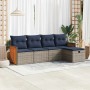 Juego de sofás jardín con cojines 5 pzas ratán sintético gris by , Garden sets - Ref: Foro24-3326016, Price: 377,07 €, Discou...