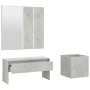Juego de muebles recibidor madera contrachapada hormigón gris de vidaXL, Armarios roperos - Ref: Foro24-3082057, Precio: 97,2...