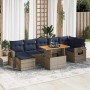 Set de sofás de jardín y cojines 8 piezas ratán sintético gris by , Garden sets - Ref: Foro24-3327183, Price: 613,94 €, Disco...